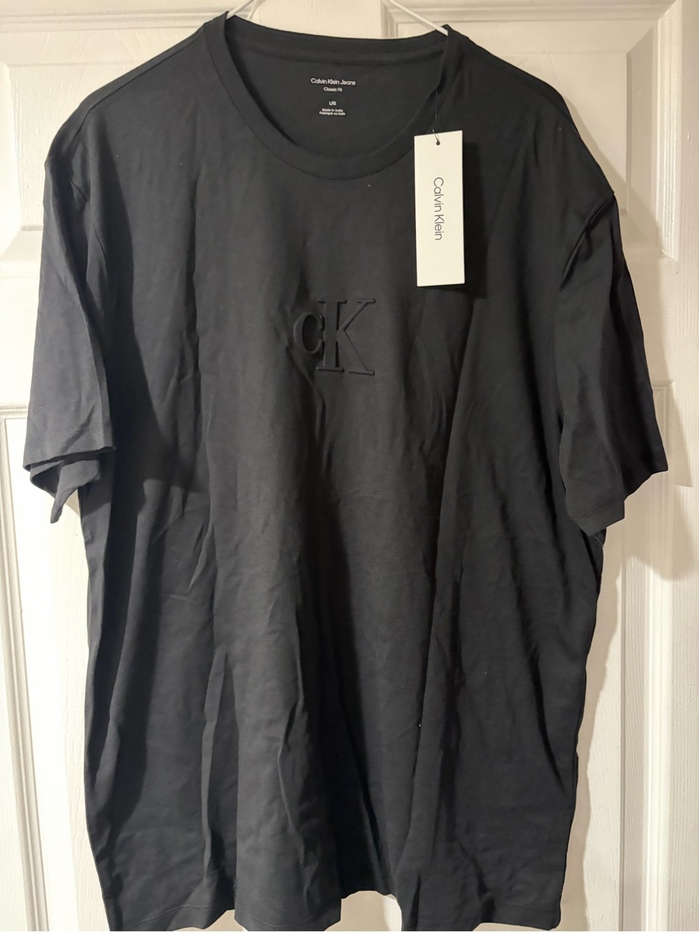 Calvin Klein Black Short-Sleeve Tee with Subtle CK Logo